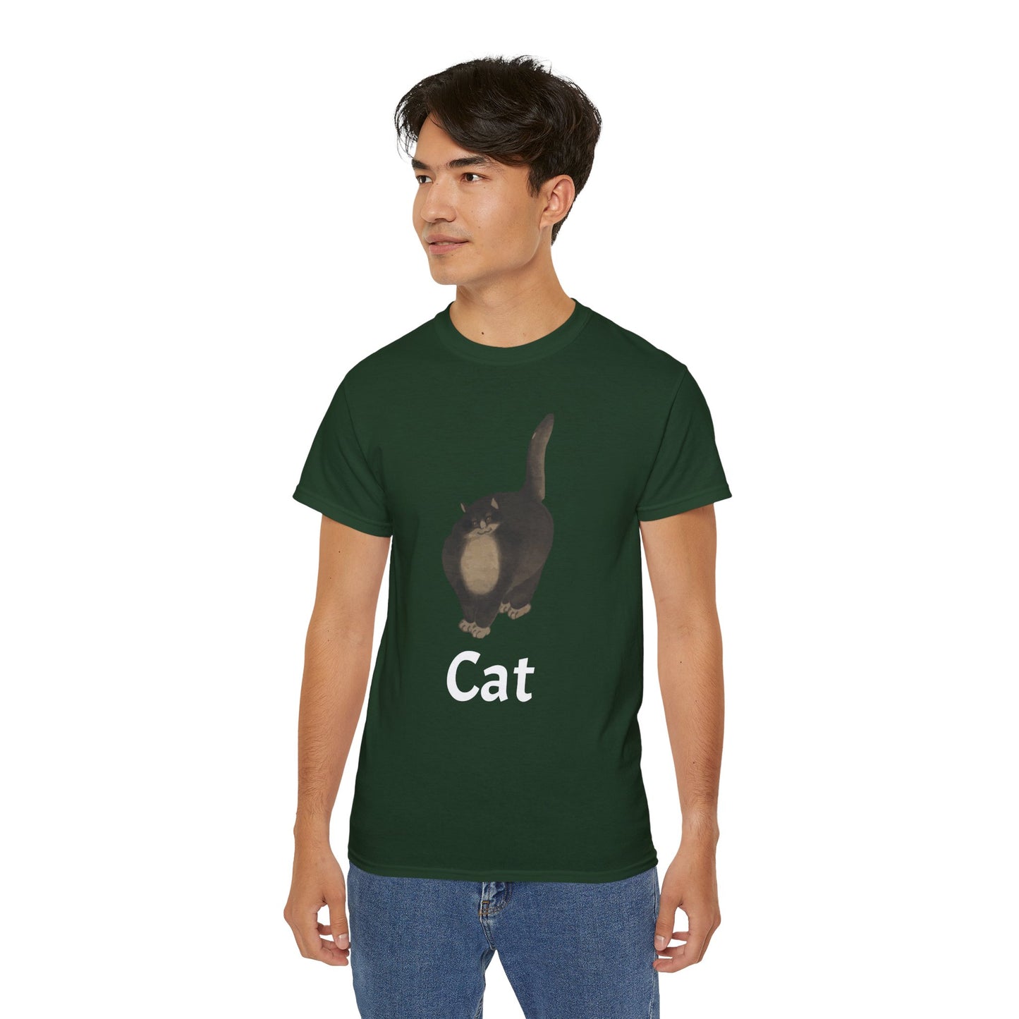 The Black Cat Cutout Painting Unisex Ultra Cotton Shirt