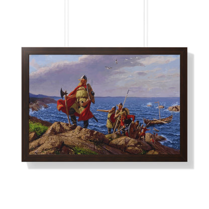 Leif Erikson Discovers America Framed Painting Poster