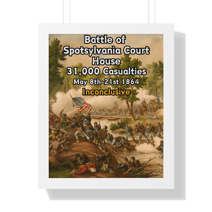 Historical Battle of Spotsylvania Court House Framed Poster