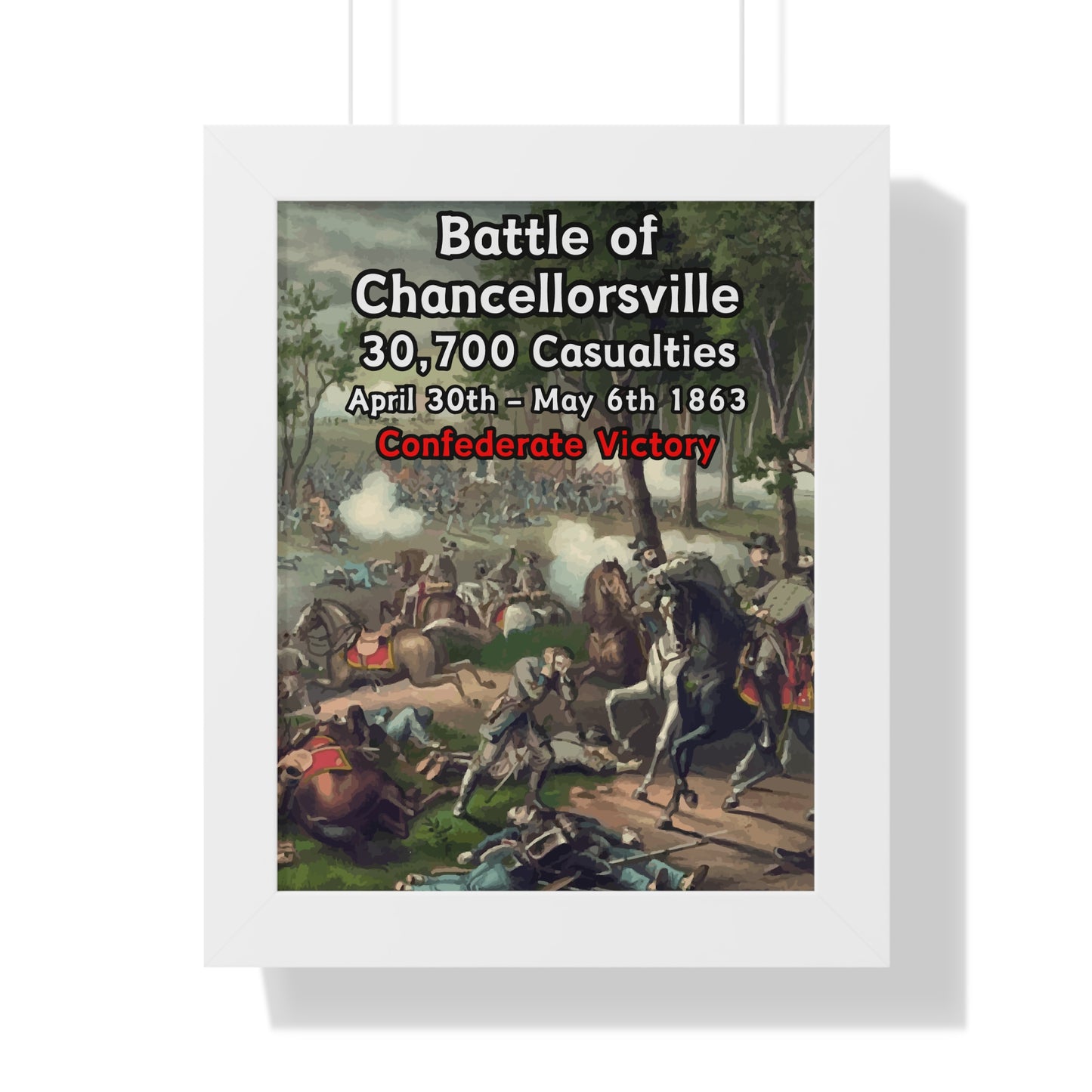 Gerahmtes Poster Historische Schlacht von Chancellorsville