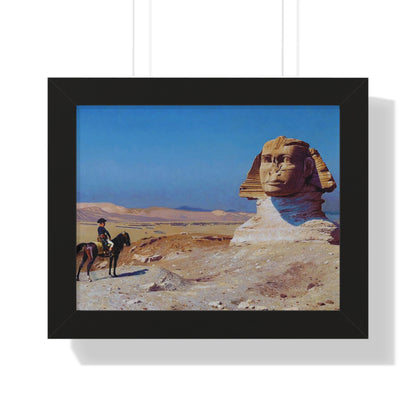 Napoleon Bonaparte in Egypt before a Sphinx Framed Painting Poster