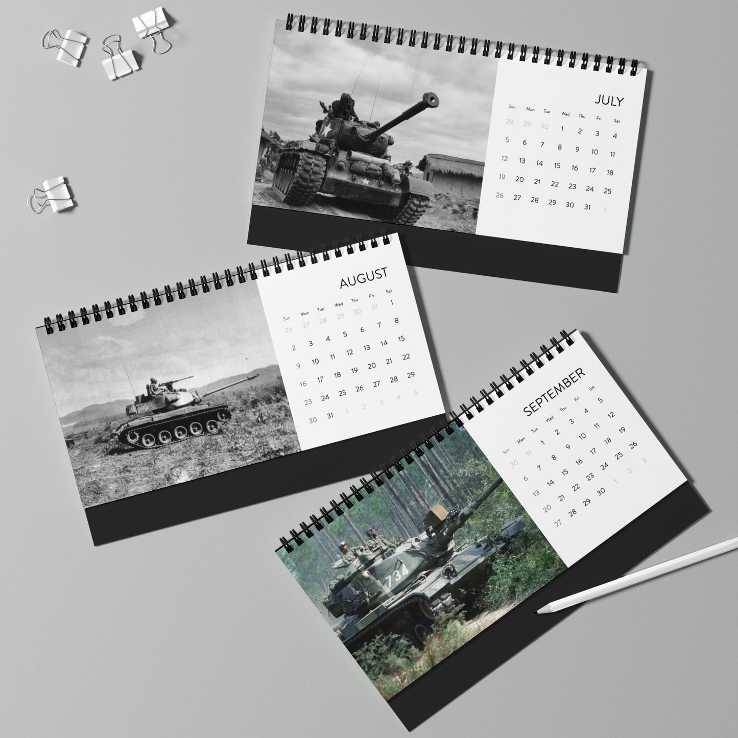 Tanks Throughout History 2026 Desktop Calendar