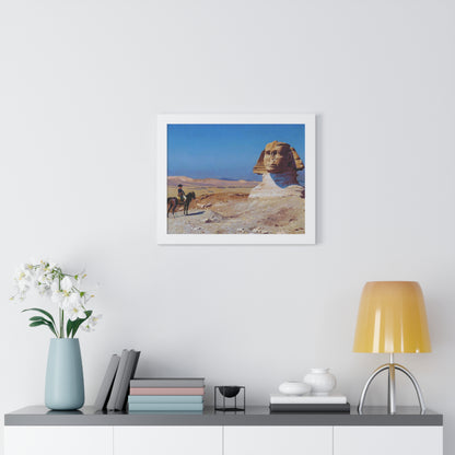 Napoleon Bonaparte in Egypt before a Sphinx Framed Painting Poster