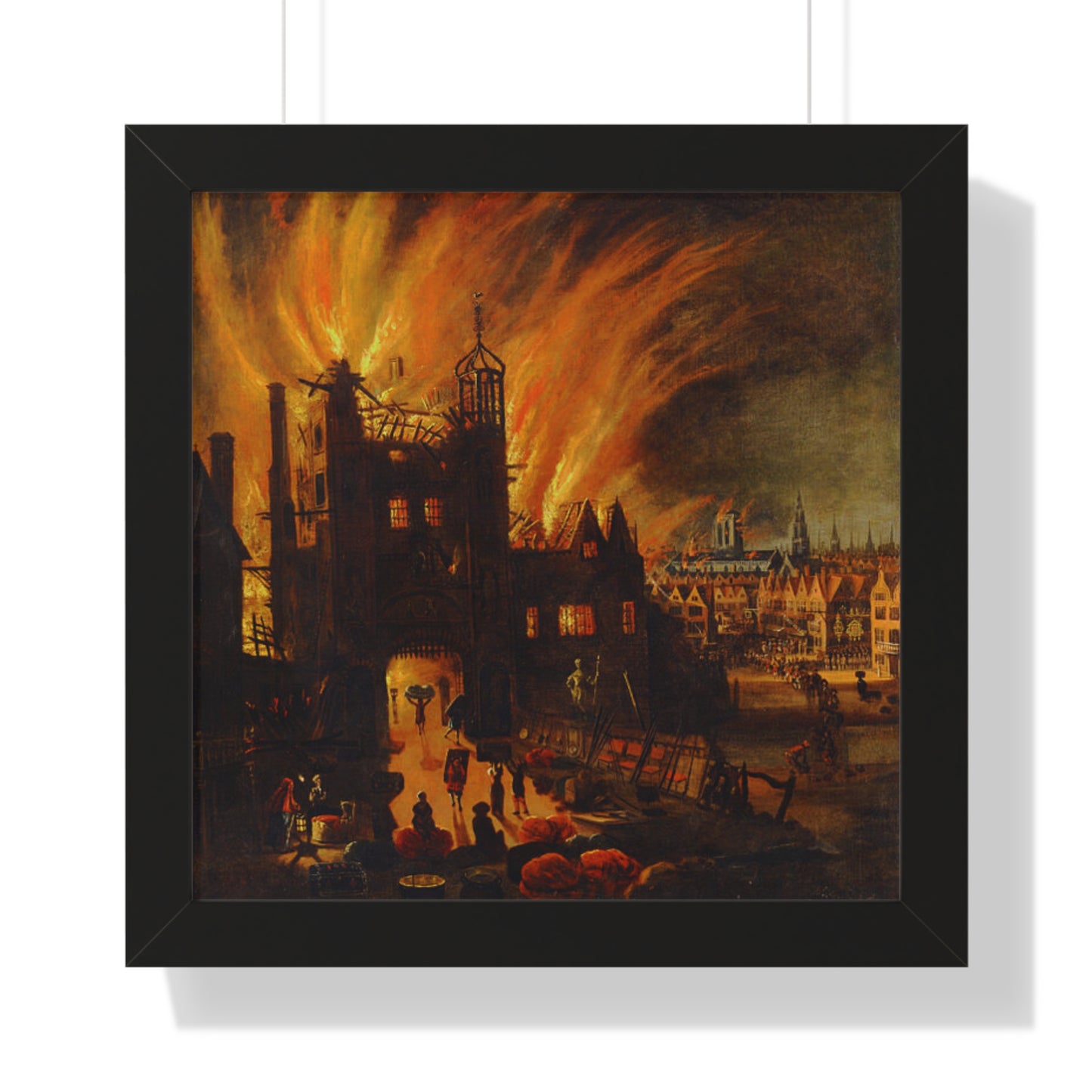 The Great London Fire Painting Poster