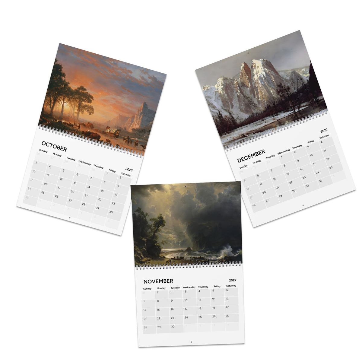 Albert Bierstadt 2027 Painting Calendar