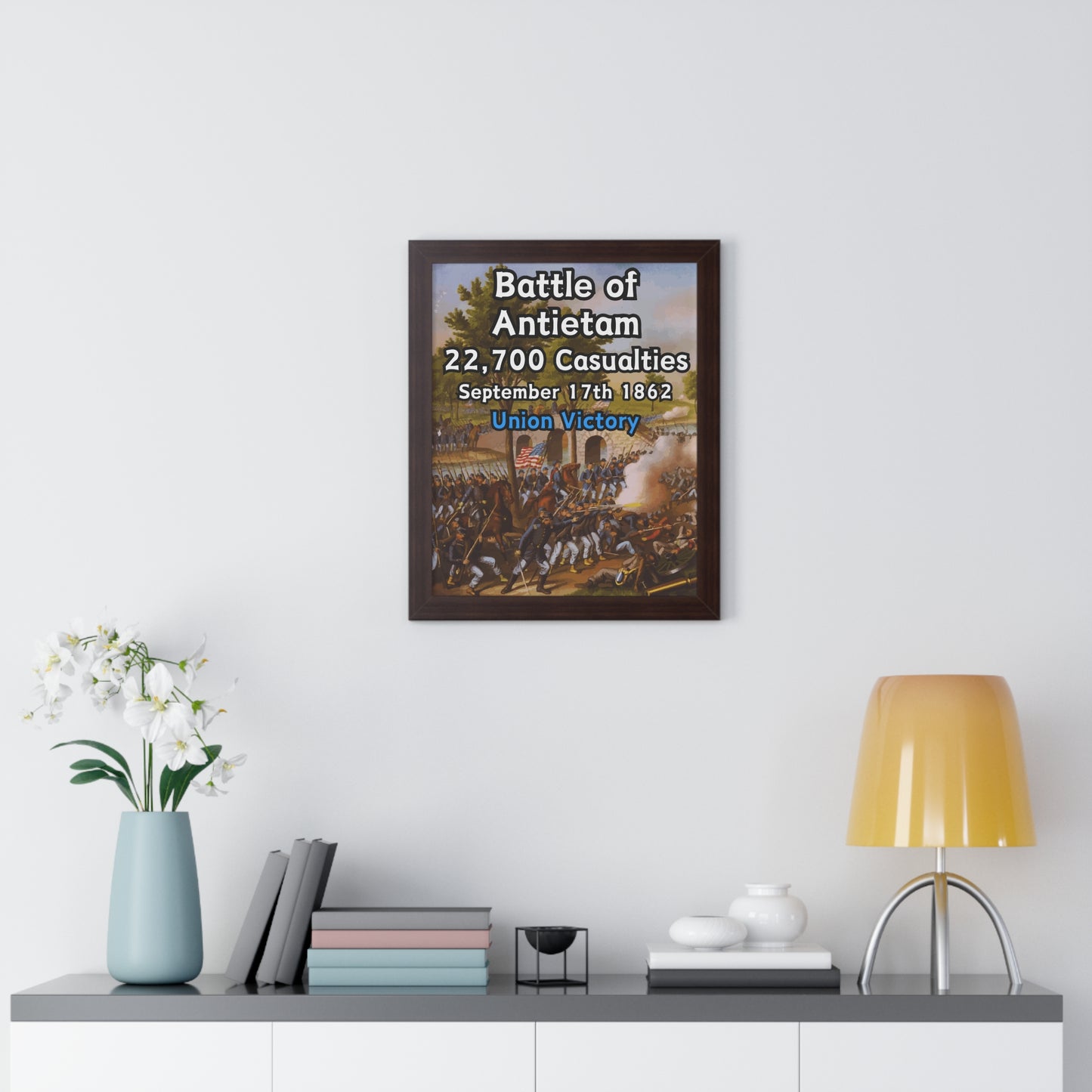 Historical Battle of Antietam Framed Poster