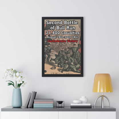 Historical Second Battle of Bull Run Framed Poster