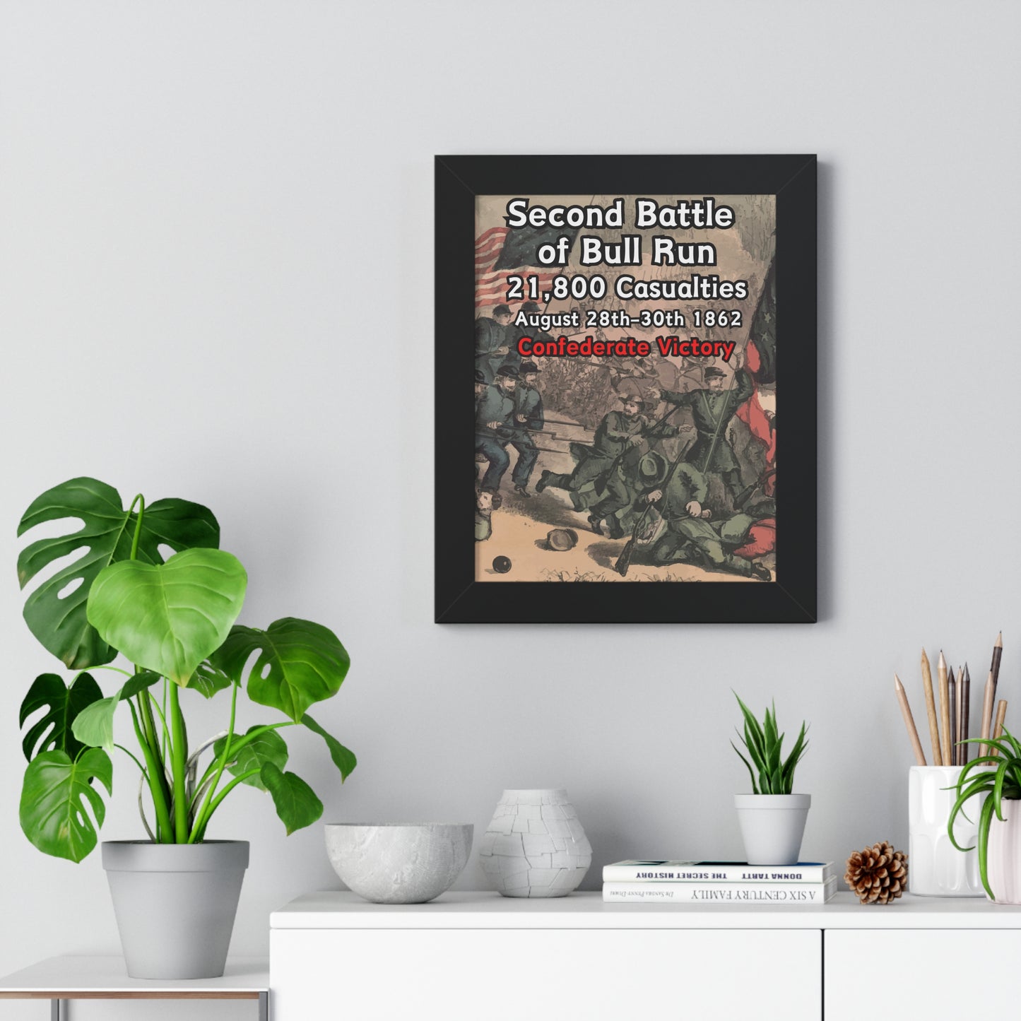 Historical Second Battle of Bull Run Framed Poster