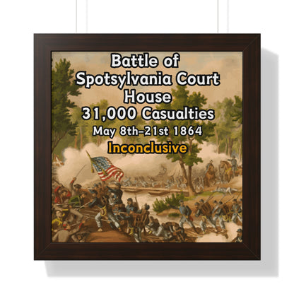 Historical Battle of Spotsylvania Court House Framed Poster