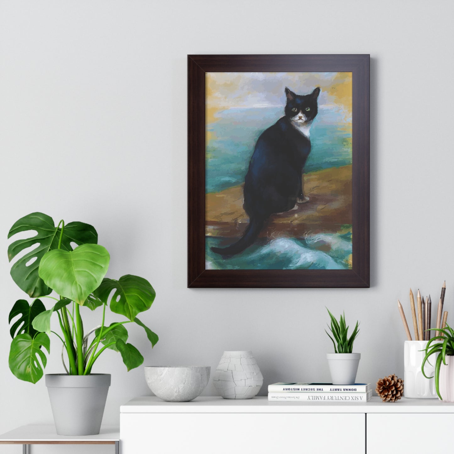 Bismarck Oskar Cat Framed Painting Poster