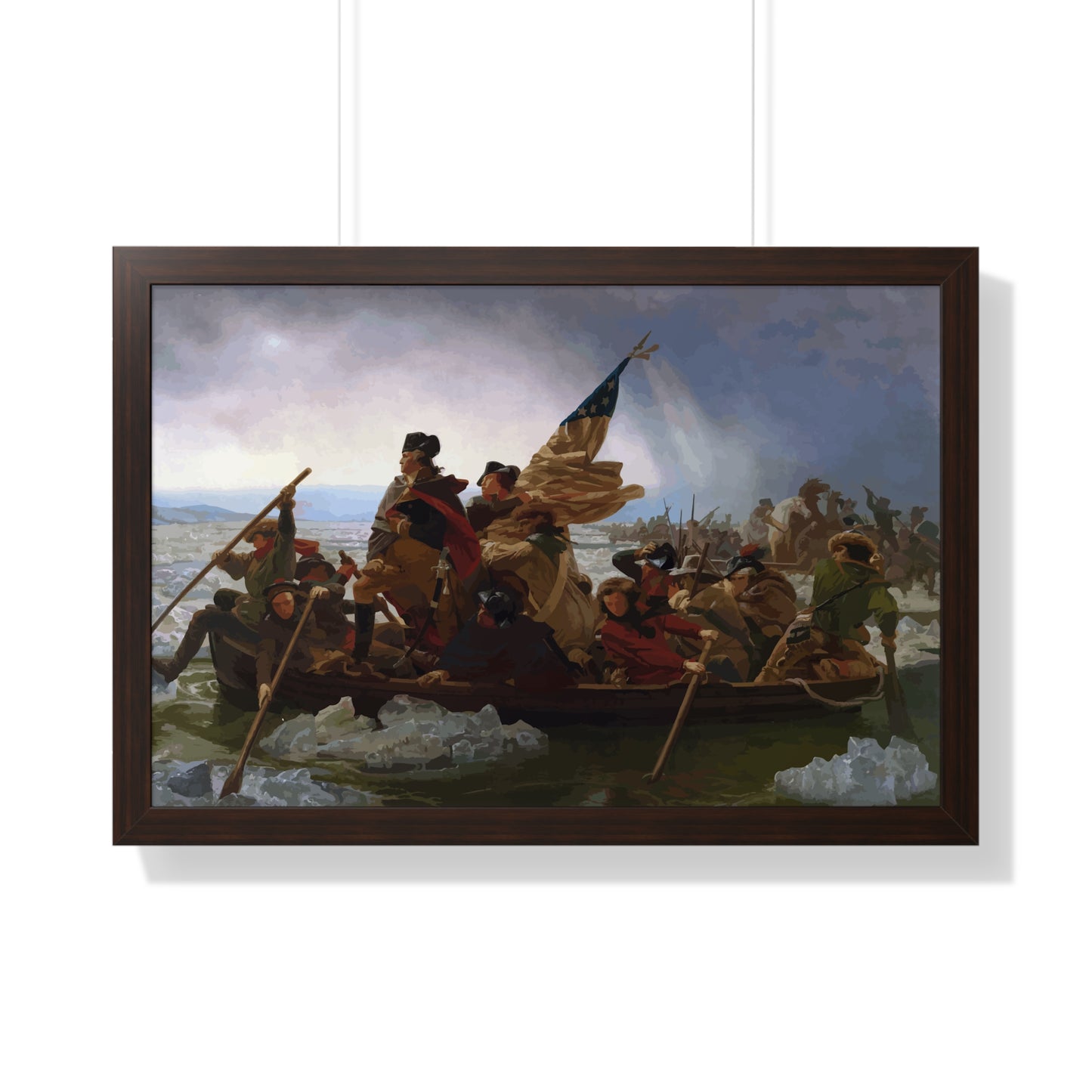 George Washington Crossing the Delaware Framed Painting Poster