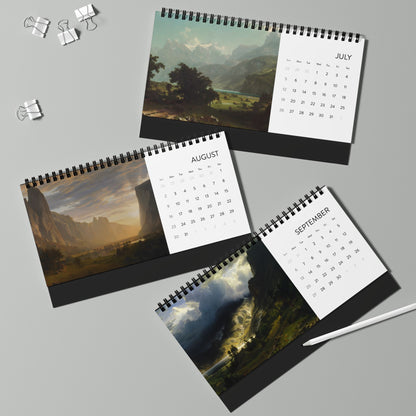 Albert Bierstadt 2026 Desktop Painting Calendar