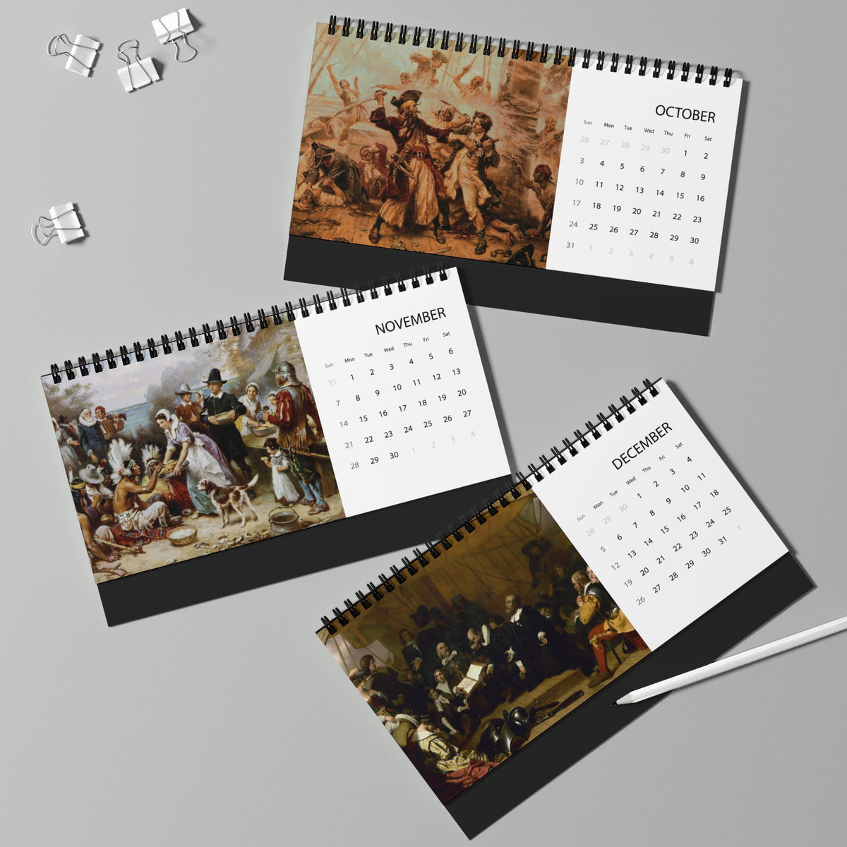 Colonial America 2027 Desktop Calendar