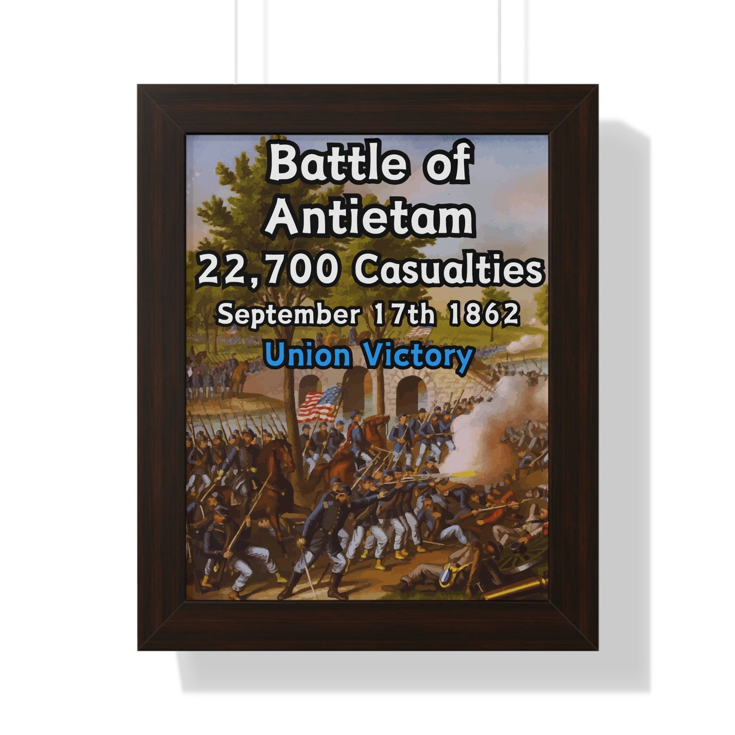 Historical Battle of Antietam Framed Poster