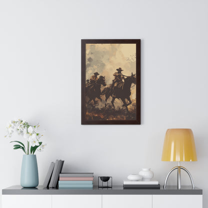 Historical Cowboy Framed Poster