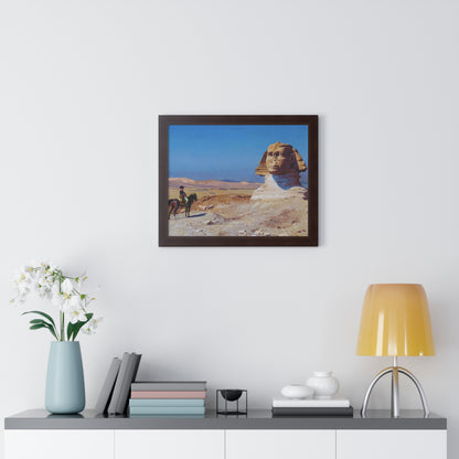 Napoleon Bonaparte in Egypt before a Sphinx Framed Painting Poster