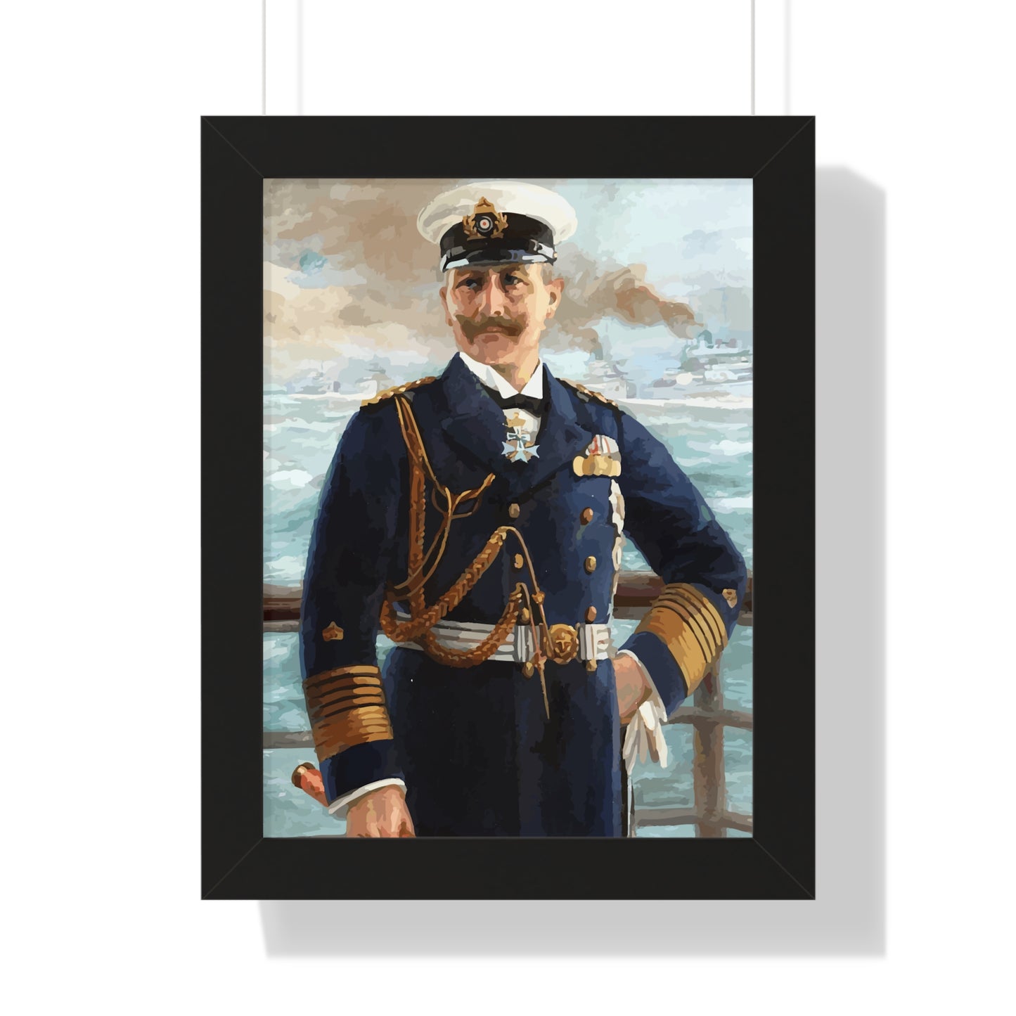 Kaiser Wilhelm II as Grand Admiral Framed Painting Poster