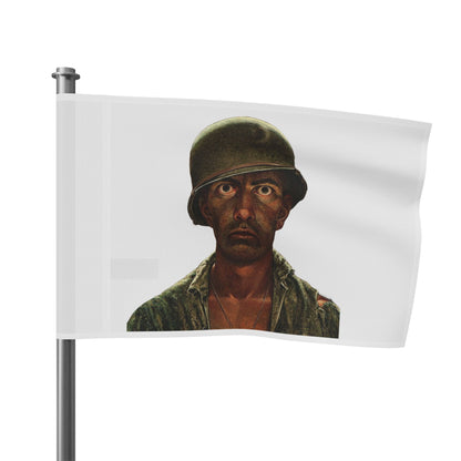 Thousand Yard Stare Soldier Flag