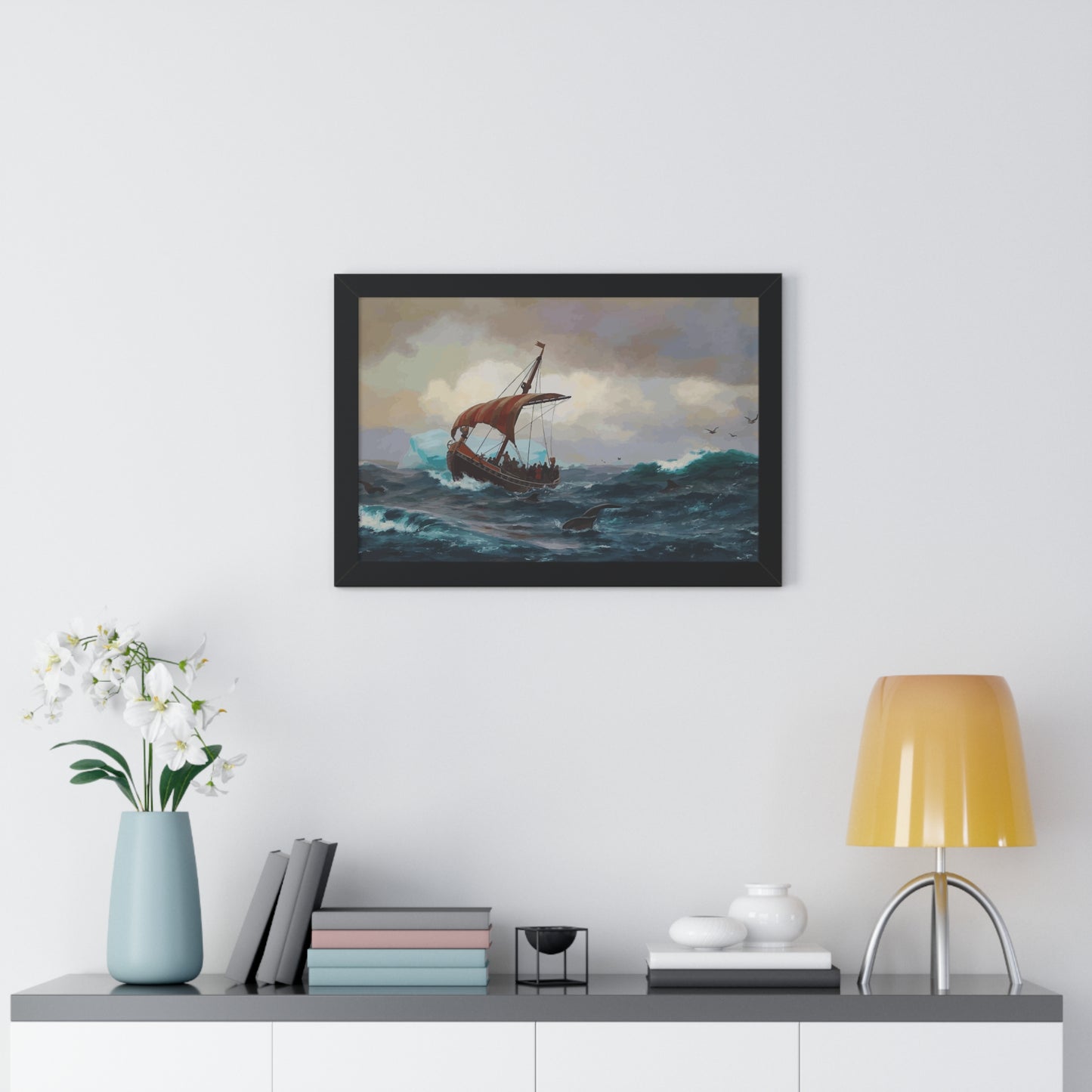 Summer in the Greenland Coast Framed Painting Poster