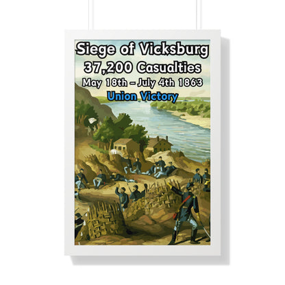 Gerahmtes Poster Historische Belagerung von Vicksburg