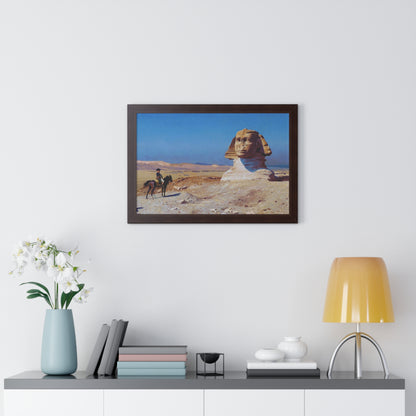 Napoleon Bonaparte in Egypt before a Sphinx Framed Painting Poster