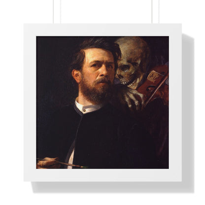 Self-Portrait with Death Playing the Fiddle Painting Poster