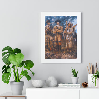 Meriwether Lewis, William Clark, and Sacagawea Framed Painting Poster