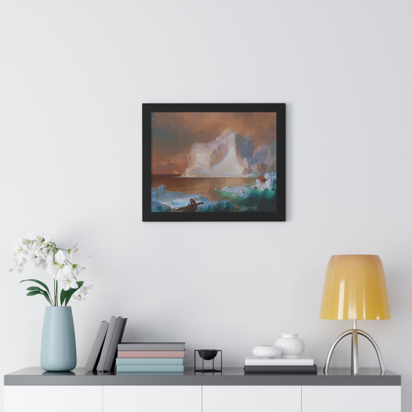 The Icebergs Framed Painting Poster