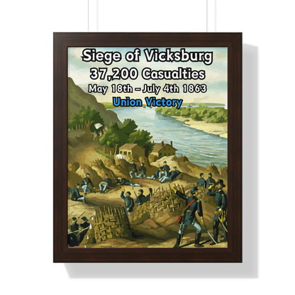 Gerahmtes Poster Historische Belagerung von Vicksburg