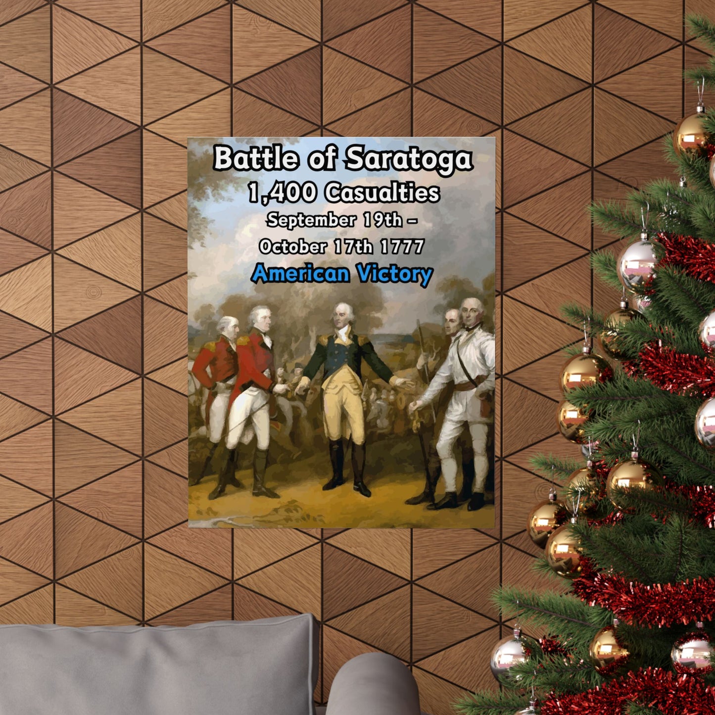 Battle of Saratoga Vertical Matte Poster