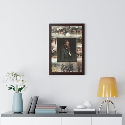 Historical Ulysses S. Grant from West Point to Appomattox Framed Painting Poster