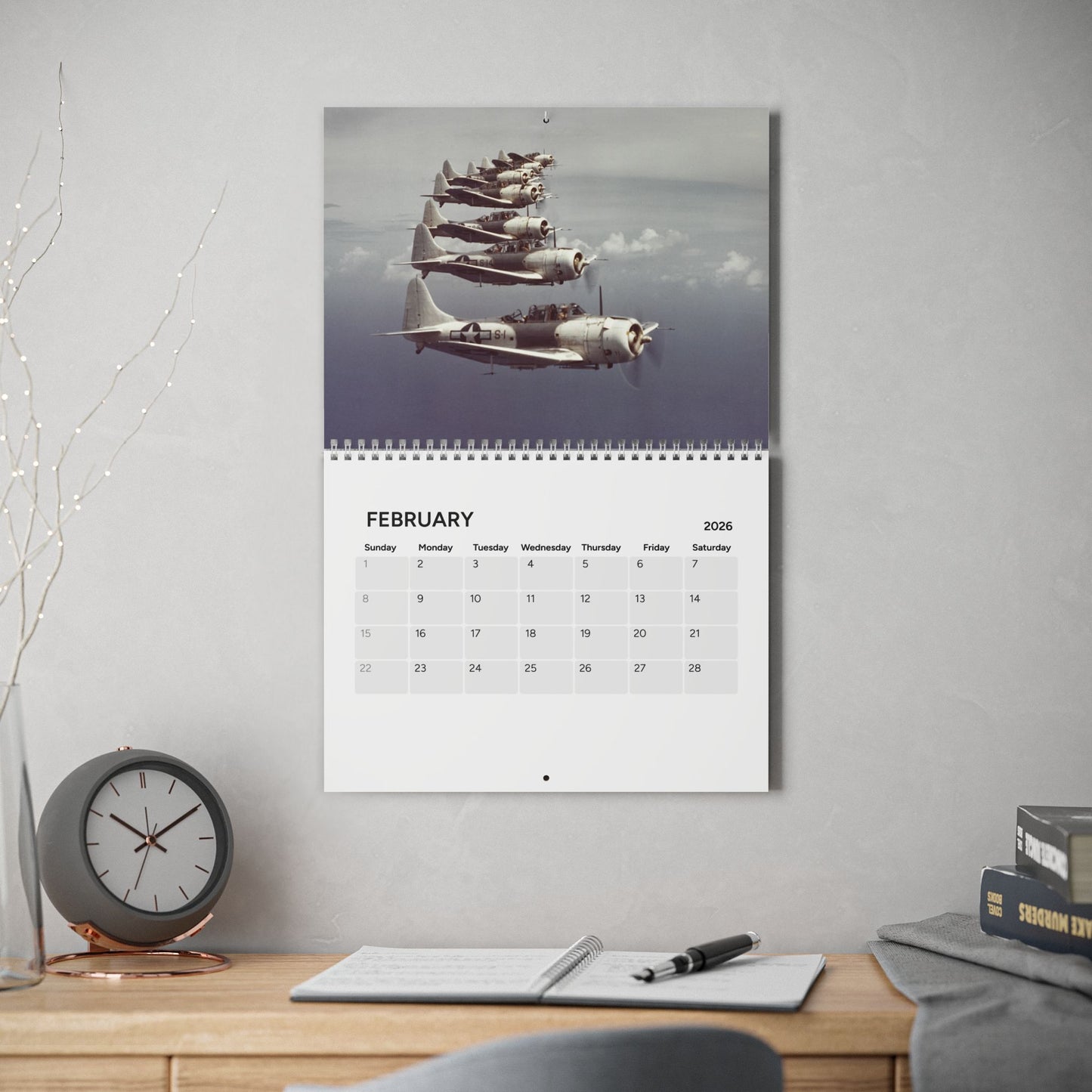 100 years of American Aircraft 2026 (Grid Style) Calendar