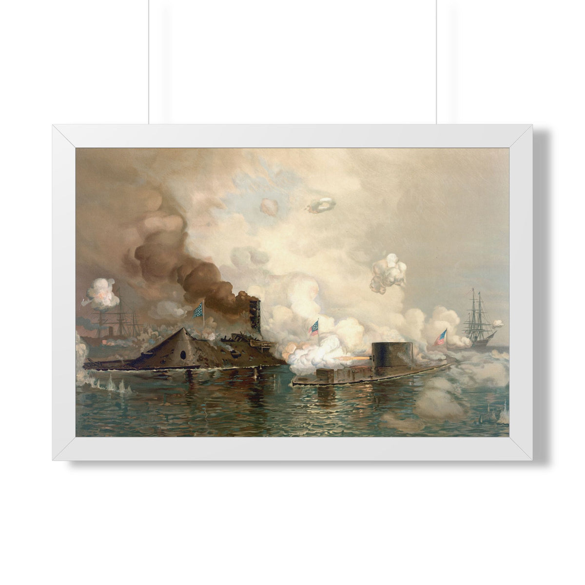 Monitor and Merrimac Framed Print | Julian O. Davidson, 1886