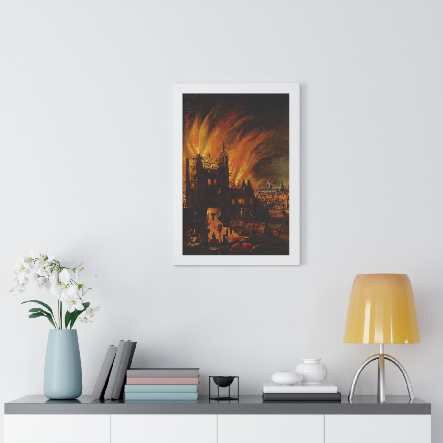 The Great London Fire Painting Poster