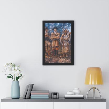 Meriwether Lewis, William Clark, and Sacagawea Framed Painting Poster