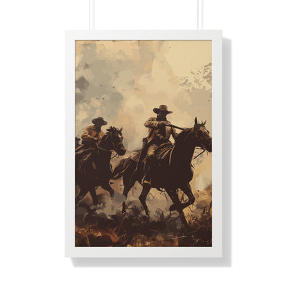 Historical Cowboy Framed Poster