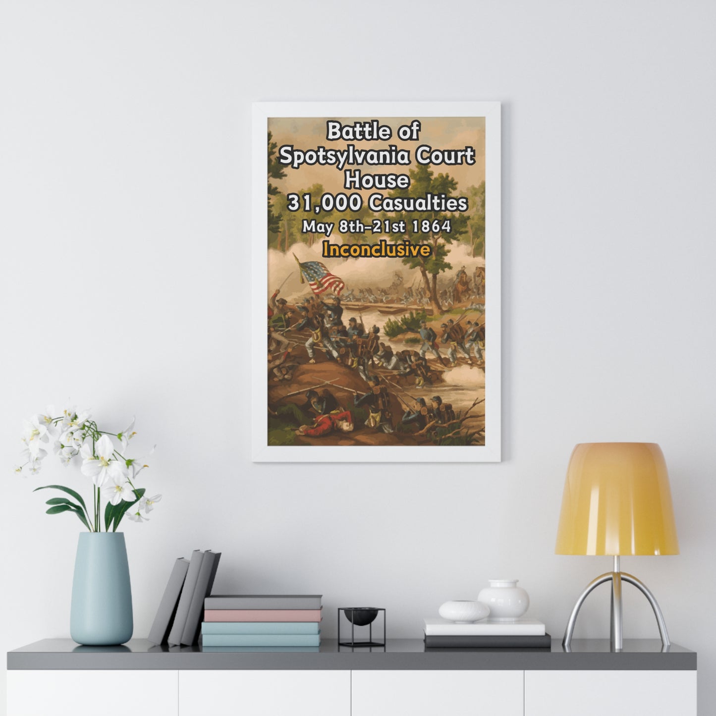 Historical Battle of Spotsylvania Court House Framed Poster