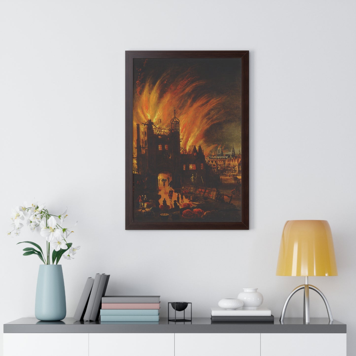 The Great London Fire Painting Poster