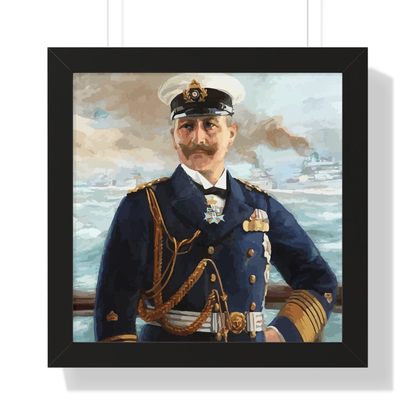 Kaiser Wilhelm II as Grand Admiral Framed Painting Poster