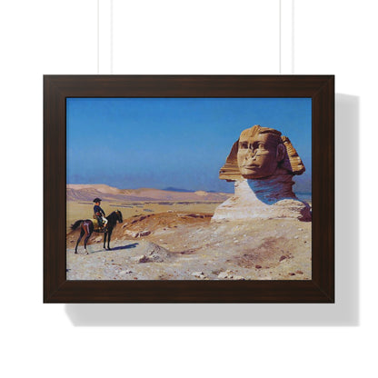 Napoleon Bonaparte in Egypt before a Sphinx Framed Painting Poster