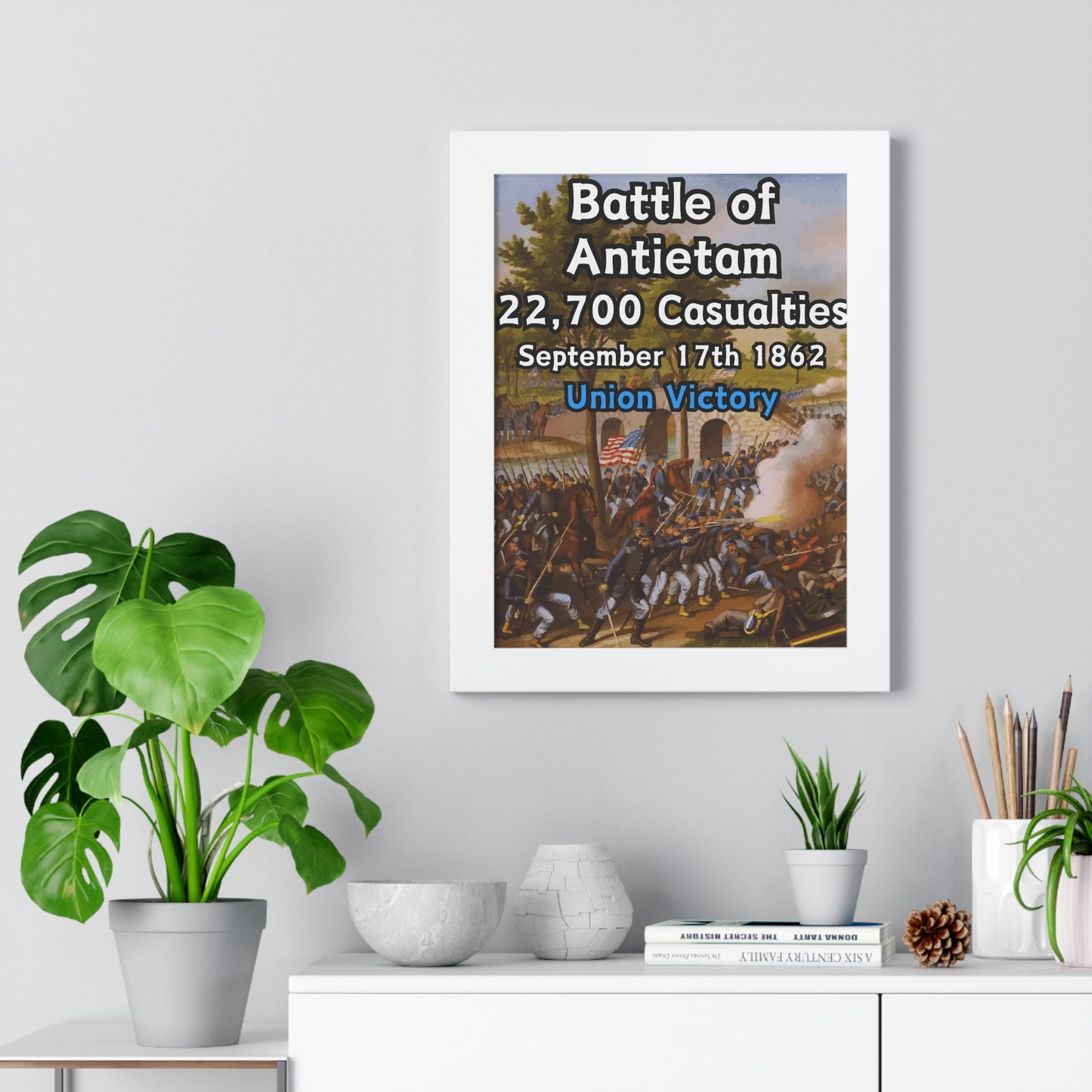 Historical Battle of Antietam Framed Poster