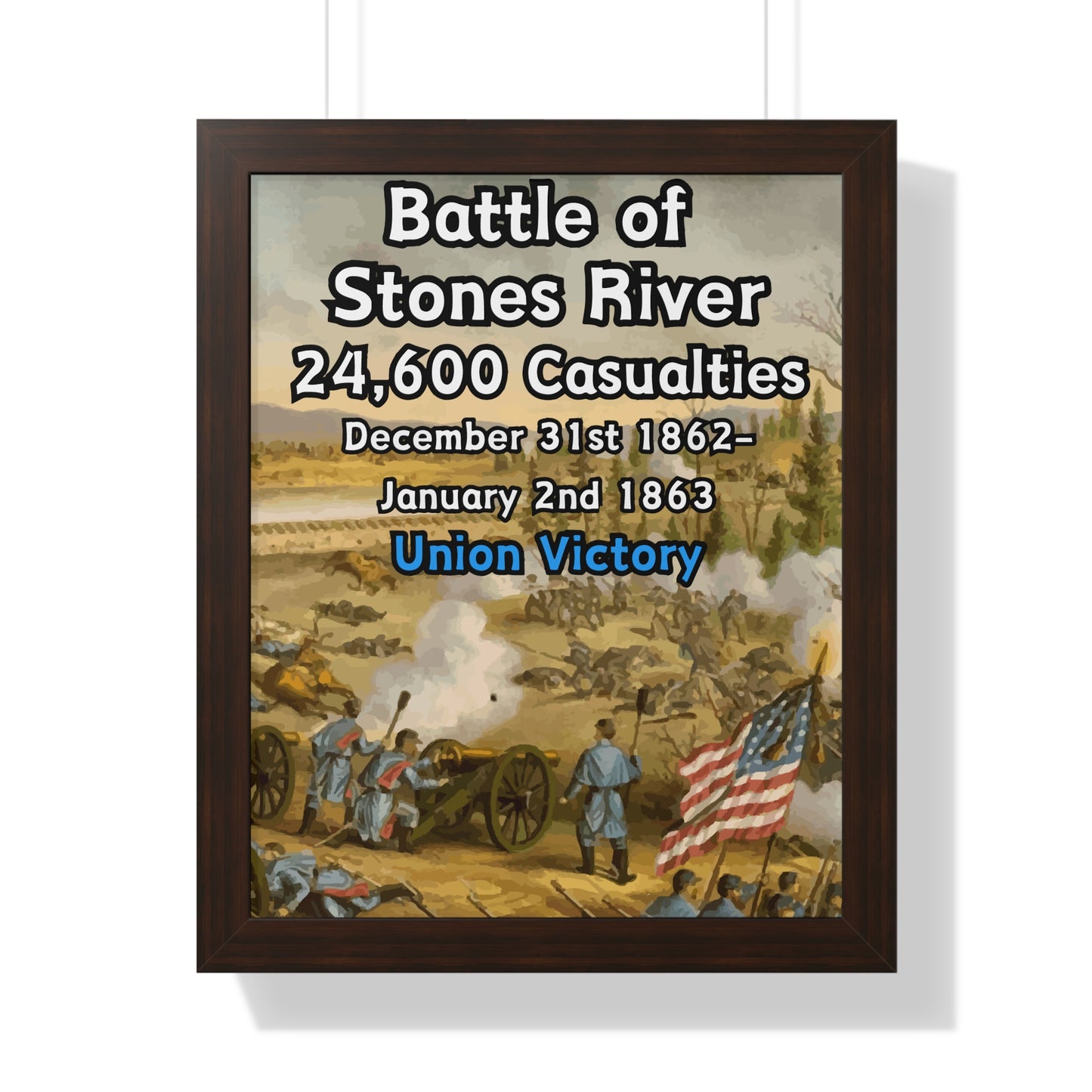 Historical Battle of Stones River Framed Poster