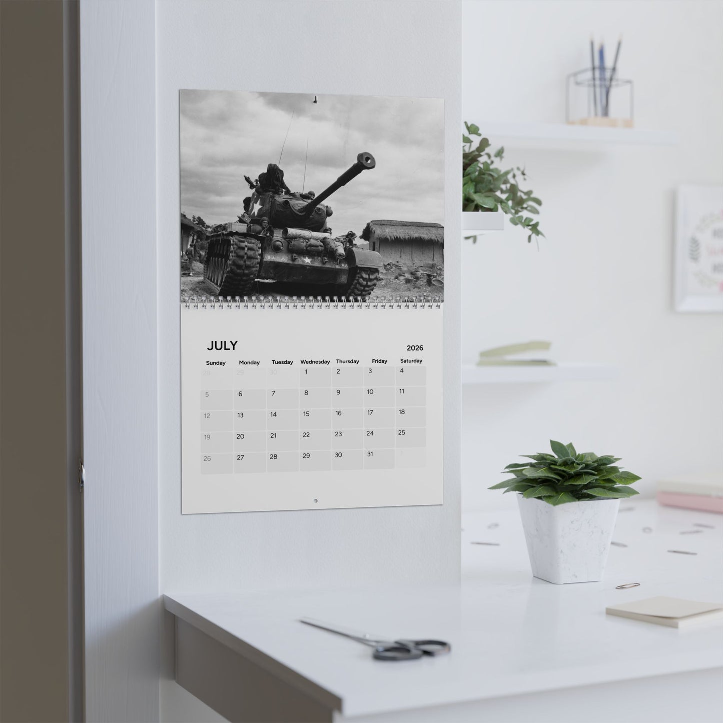 Tanks Throughout History 2026 (Grid Style) Calendar