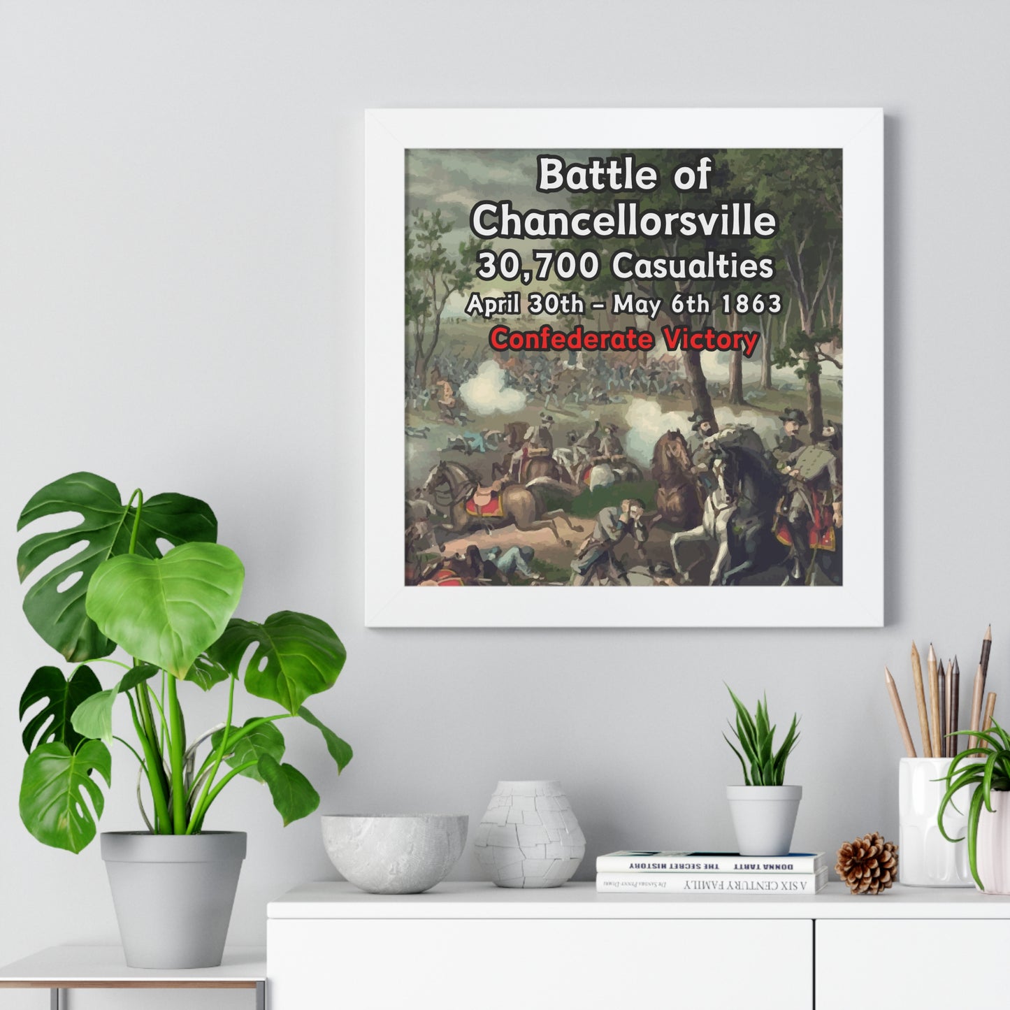 Gerahmtes Poster Historische Schlacht von Chancellorsville