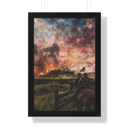 Historical Civil War Sunset Framed Poster