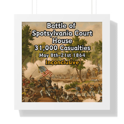 Historical Battle of Spotsylvania Court House Framed Poster