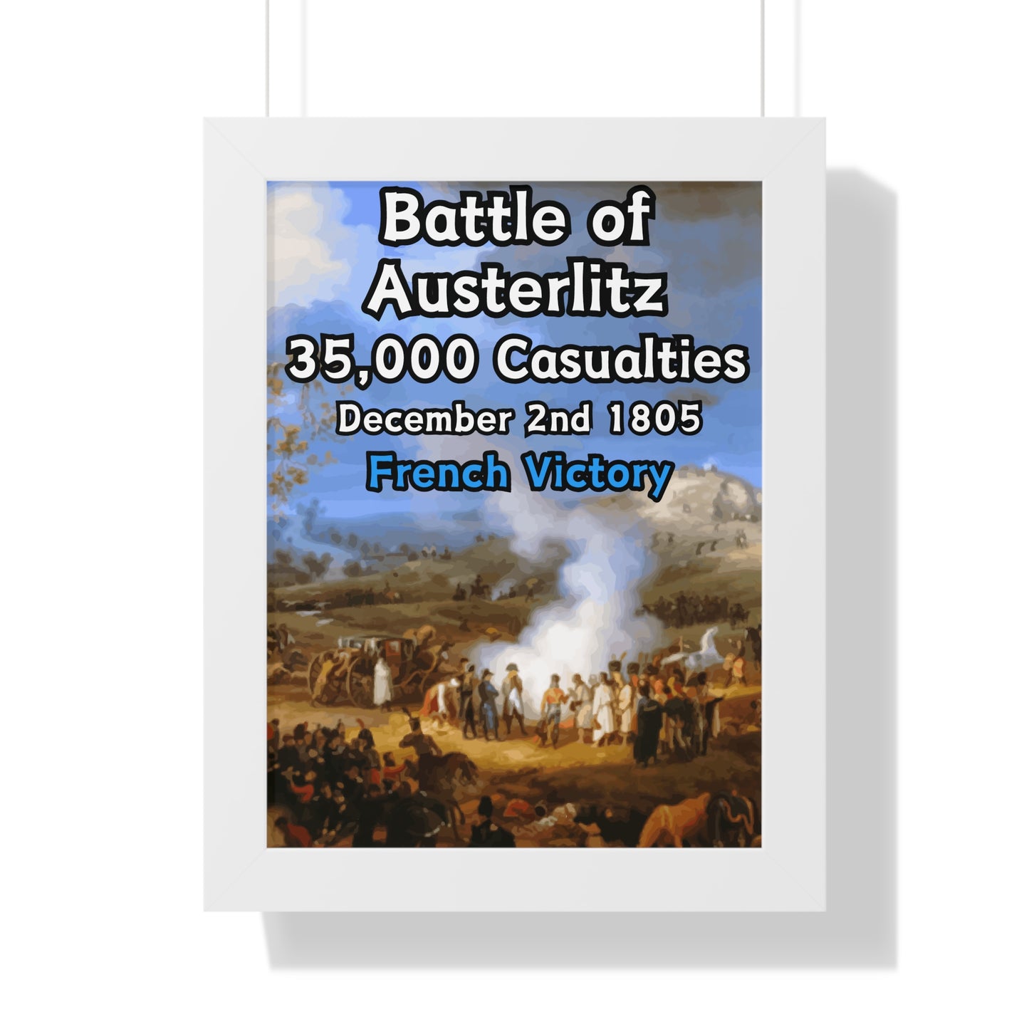 Historical Napoleonic War Battle of Austerlitz Framed Poster