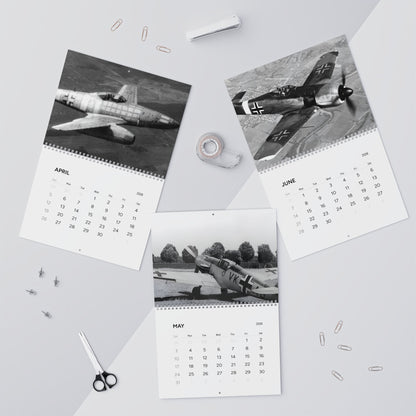 Vintage Black and White World War 2 Aircraft Calendar