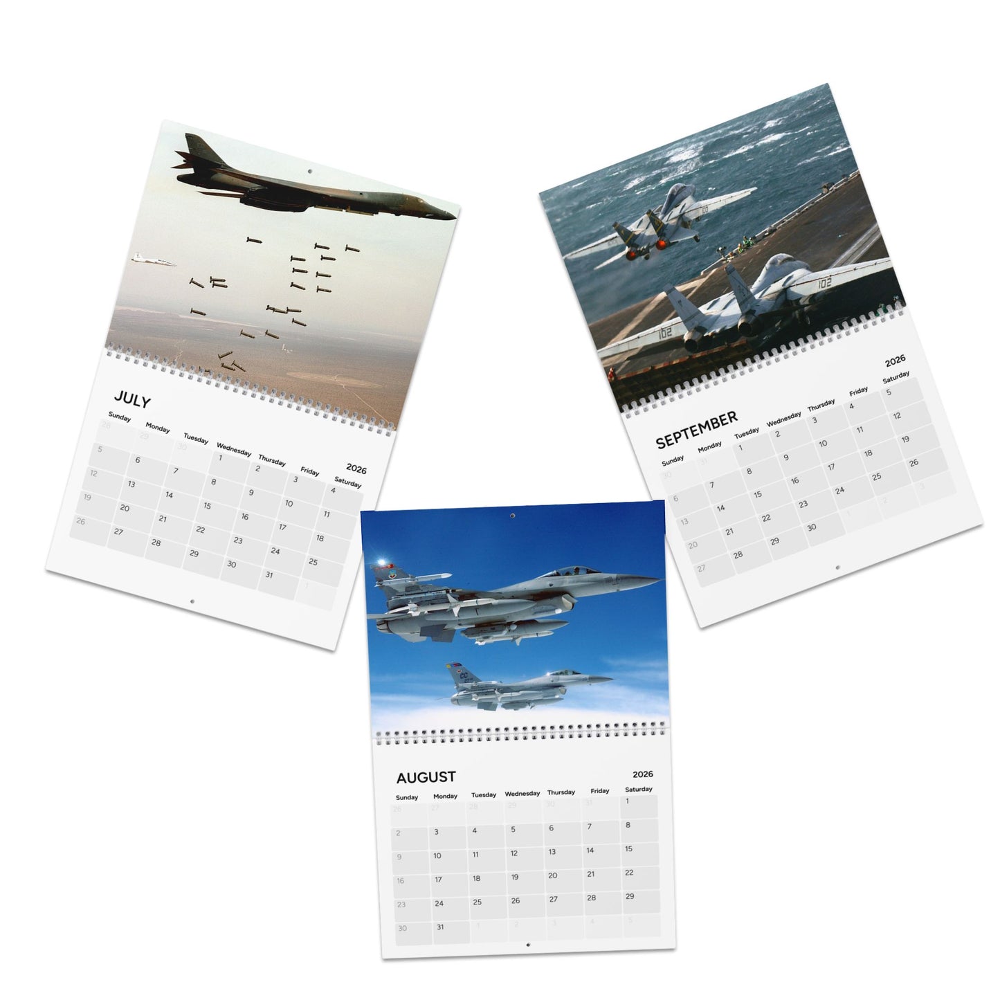 Vintage US Jets (Grid Style) 2026 Calendar