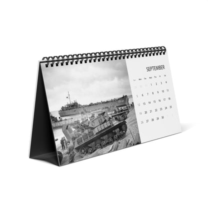Vintage 2027 World War 2 Tank Desktop Calendar